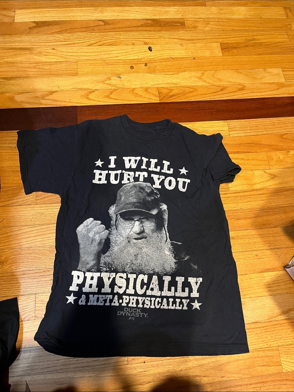 Duck Dynasty Graphic Tee "I Will Hurt You Physically" - Black